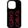 Apple Lover Gifts Merch & Apparel Custodia per iPhone 14 Pro Carino Mele Disegnate A Mano Multilingue