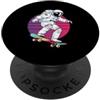 Skateboarder Skateboarding Skater Street Astronauta Skateboarding Space Skater Retro Design PopSockets PopGrip Adesivo