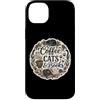 Coffee Cats & Books Funny Owner Lover Pr Custodia per iPhone 14 Plus Caffè Gatti & Libri Divertente Proprietario Amante Lettura Bibliotecario Mamma