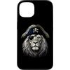 Funny Pirate Lion Animal Lovers Graphic Custodia per iPhone 13 Leone divertente amante degli animali pirata leone grafica estetica