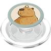 Pocket Menagerie Studio Tan Sleepy Capybara divertente animale per gli amanti degli animali, bambini PopSockets PopGrip per MagSafe