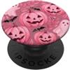Cozy Autumn Vibe Halloween autunno autunno zucca rosa fantasma pipistrelli vibrazioni divertenti PopSockets PopGrip Adesivo