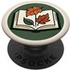 One More Chapter Studio Book with Leaves Falling per gli amanti dei libri, lettori Kindle PopSockets PopGrip Adesivo