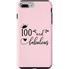 Hat 100th Birthday Mug 100 & Fabulous Sh Custodia per iPhone 7 Plus/8 Plus 100 and Fabulous Women 100th Birthday Hundred & Fabulous 100