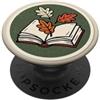 One More Chapter Studio Libro verde con foglie che cadono per gli amanti dei libri PopSockets PopGrip Adesivo