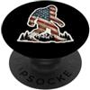 Bigfoot America Flag Sasquatch Patriotic USA 4 luglio PopSockets PopGrip Adesivo