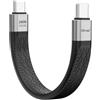 OTraki Cavo USB-C corto da 240 W, 40 Gbps PD 3.1, 8K E-marker Thunderbolt | Cavo piatto USB 4.0 di ricarica rapida, 8K 60Hz, video, dati, per cellulari, tablet, laptop, Thunderbolt, E-marker