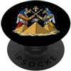 Ancient Egyptian Mythology Gods Divinità Egizie Anubis Horus Ra Piramidi Egizie Mitologia PopSockets PopGrip Adesivo