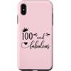 Hat 100th Birthday Mug 100 & Fabulous Sh Custodia per iPhone XS Max 100 and Fabulous Women 100th Birthday Hundred & Fabulous 100