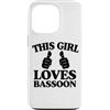 Jazz Band Bassoon Player Merch With Retr Custodia per iPhone 13 Pro Questa ragazza ama fagotto due pollici