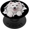 4AmericanEskimoLovers Divertente Americano Eskimo Sbirciare Carino Amante Del Cane Mamma Papà PopSockets PopGrip Adesivo