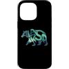 SHAPED STATES America USA ALASKA Custodia per iPhone 14 Pro Max ALASKA Orso polare con aurora boreale