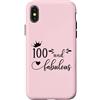 Hat 100th Birthday Mug 100 & Fabulous Sh Custodia per iPhone X/XS 100 and Fabulous Women 100th Birthday Hundred & Fabulous 100