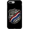 Police Fire EMS Thin Line First Responde Custodia per iPhone 7 Plus/8 Plus Polizia Fuoco SME Linea Sottile Primo Responder Bandiera Americana USA