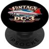 Vintage DC-3 Airplane Classic Aviation H Vintage Douglas DC-3 Classic Elica Aereo Aviazione PopSockets PopGrip Adesivo