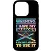 Jazz Band Bassoon Player Merch With Retr Custodia per iPhone 14 Pro Attenzione Ho il mio fagotto e non ho paura di usarlo