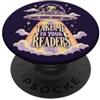 Book Nook Corner Alien Reading Book Lover Funny Space Reader PopSockets PopGrip Adesivo