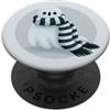 Little Boo Studio Mint Ghost avvolto in una sciarpa Kawaii per gli amanti di Halloween PopSockets PopGrip Adesivo
