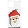 FREEZE Custodia per iPhone 12 Pro Max Babbo Natale 3D 8 Bit Pixel Head