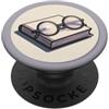 One More Chapter Studio Occhiali da lettura su un libro per gli amanti dei libri, lettori Kindle PopSockets PopGrip Adesivo