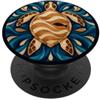 Marine Life Scuba Diver Enthusiast Desig Tartaruga Marina Onda Mosaico Pattern Art PopSockets PopGrip Adesivo