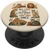 Paw Pact Prints Divertente Big Cats Pettable Lion Tiger Lynx PopSockets PopGrip Adesivo
