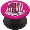 Breast Cancer Awareness USA American Pro Consapevolezza del cancro al seno Supporto patriota bandiera americana USA PopSockets PopGrip Adesivo