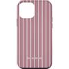 Urban Classic Trends Custodia per iPhone 12 mini Motivo a righe verticali rosa polverosa e bianco minimalista