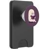 Little Boo Studio Lavender Ghost Reading a Book Kawaii per gli amanti di Halloween PopSockets PopWallet per MagSafe