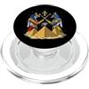 Ancient Egyptian Mythology Gods Divinità Egizie Anubis Horus Ra Piramidi Egizie Mitologia PopSockets PopGrip per MagSafe
