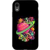 Saturn Ring Planet Celestials Ltd. Custodia per iPhone XR Illustrazione colorata dello spazio del pianeta di Saturno, anelli di Saturno