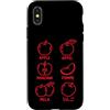 Apple Lover Gifts Merch & Apparel Custodia per iPhone X/XS Carino Mele Disegnate A Mano Multilingue