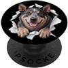 4AustralianCattleLovers Divertente Australian Bovini Sbirciando Carino Dog Amante Mamma Papà PopSockets PopGrip Adesivo