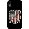 Vintage Drumsticks America Flag Retro Pr Custodia per iPhone XR Bacchette per batteria vintage bandiera americana retrò patriottico USA batterista