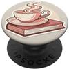 One More Chapter Studio Tazza da tè rosa su un libro per gli amanti dei libri, lettori Kindle PopSockets PopGrip Adesivo