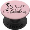 Hat 55th Birthday Mug 55 and Fabulous Sh 55 and Fabulous Women 55th Birthday Fifty Five Fabulous 55 PopSockets PopGrip Adesivo