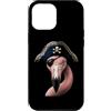 Funny Pirate Flamingo Animal Lovers Grap Custodia per iPhone 12 Pro Max Grafica estetica divertente con fenicottero per amanti degli animali pirata