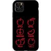 Apple Lover Gifts Merch & Apparel Custodia per iPhone 11 Pro Max Carino Mele Disegnate A Mano Multilingue