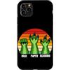 Rock Paper Scissors Funny Hand Game Men Custodia per iPhone 11 Pro Max Gioco a mano Rock Paper Scissors T-Rex Lover Dinosaur Humor