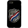 Police Fire EMS Thin Line First Responde Custodia per iPhone SE (2020) / 7/8 Polizia Fuoco SME Linea Sottile Primo Responder Bandiera Americana USA