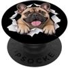 4FrenchBulldogLovers Divertente Bulldog francese che sbircia carino amante dei cani mamma papà PopSockets PopGrip Adesivo