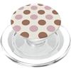 Coquette Aesthetic Apparel Co. Moka Mousse Crema Mauve Polka Dots Coquette Core Pattern PopSockets PopGrip per MagSafe