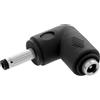 InLine Adattatore angolare DC 4,0 x 1,7 mm maschio/femmina, nero | Direzione del collegamento laterale per situazioni di montaggio ristrette, fino a 12 V e 2 A, design passivo