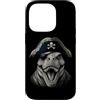 Funny Pirate Dinosaur Animal Lovers Grap Custodia per iPhone 14 Pro Dinosauro divertente animale amante pirata T-Rex grafica estetica