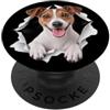 4JackRussellTerrierLovers Divertente Jack Russell Terrier che sbircia carino amante dei cani mamma papà PopSockets PopGrip Adesivo