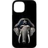 Funny Pirate Elephant Animal Lovers Grap Custodia per iPhone 15 Elefante divertente animale amante pirata grafica estetica divertente