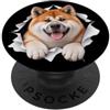 4AkitaLovers Divertente Akita Sbirciando Carino Amante Del Cane Mamma Papà PopSockets PopGrip Adesivo