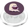Little Boo Studio Lavender Ghost Reading a Book Kawaii per gli amanti di Halloween PopSockets PopGrip per MagSafe