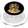 Ancient Egyptian Mythology Gods Divinità Egizie Anubis Horus Ra Piramidi Egizie Mitologia PopSockets PopGrip per MagSafe