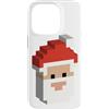 FREEZE Custodia per iPhone 14 Pro Babbo Natale 3D 8 Bit Pixel Head